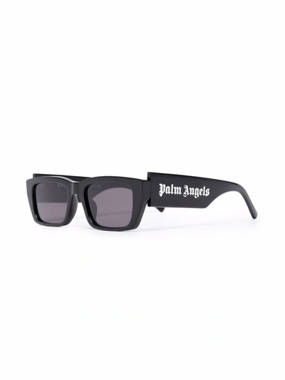 Shop Palm Angels Men's Black Acetate Sunglasses