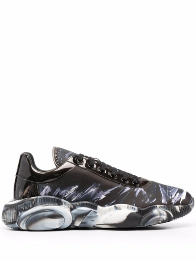 Shop Moschino Men's Blue Other Materials Sneakers