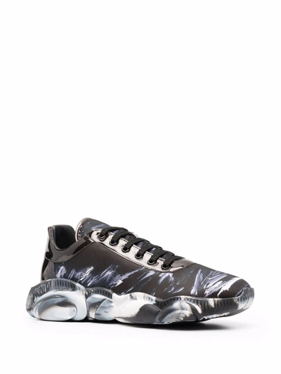 Shop Moschino Men's Blue Other Materials Sneakers