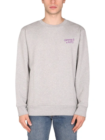 Shop Apc A.p.c. Men's Grey Other Materials Sweatshirt