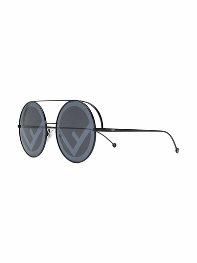 Shop Fendi Women's Black Metal Sunglasses