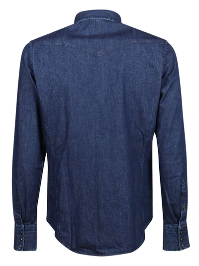 Shop Tom Ford Men's Blue Cotton Shirt