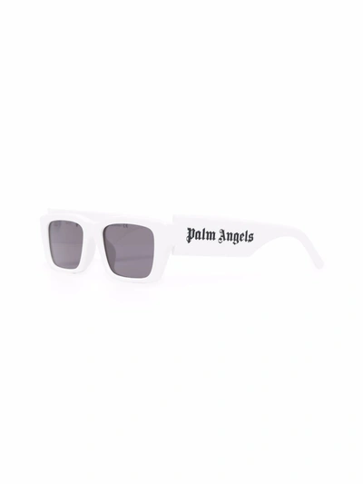 Shop Palm Angels Men's White Acetate Sunglasses