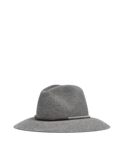 Shop Brunello Cucinelli Women's Grey Wool Hat