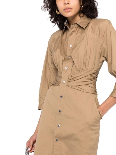 Shop Dsquared2 Women's Beige Polyester Dress