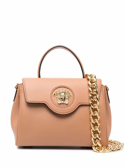 Shop Versace Women's Brown Leather Handbag