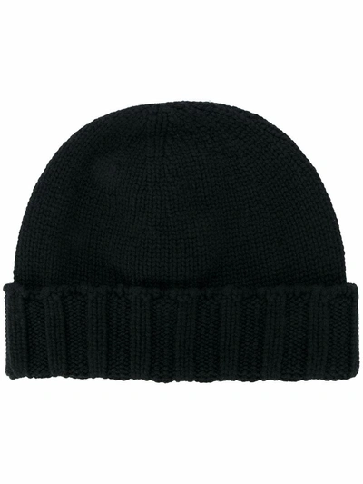 Shop Drumohr Men's Black Cashmere Hat