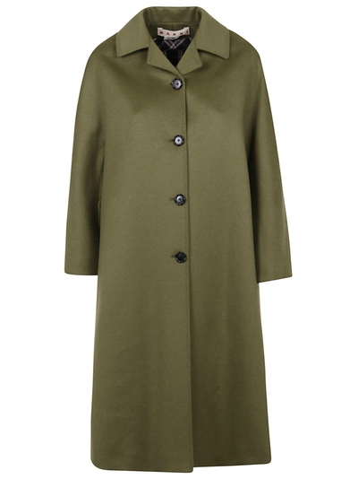 Shop Marni Women's Green Other Materials Coat