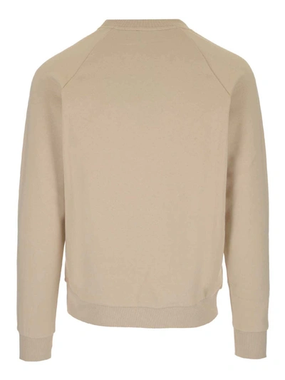 Shop Balmain Men's Beige Cotton Sweatshirt