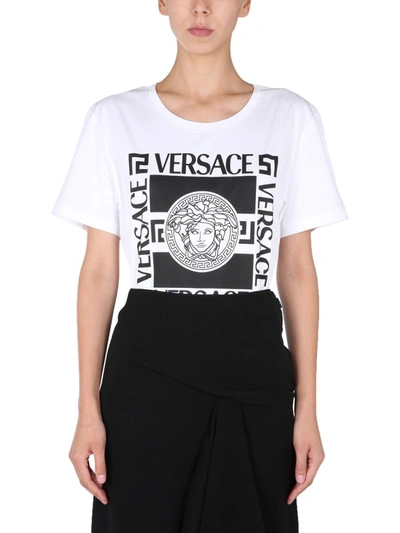 Shop Versace Women's White Other Materials T-shirt