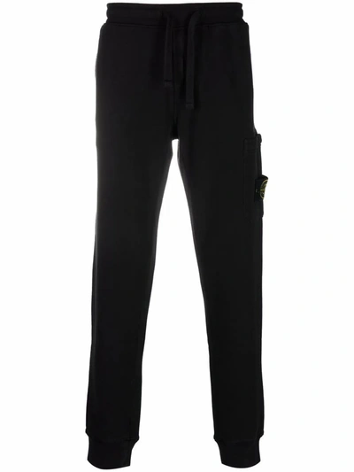 Shop Stone Island Men's Black Cotton Joggers