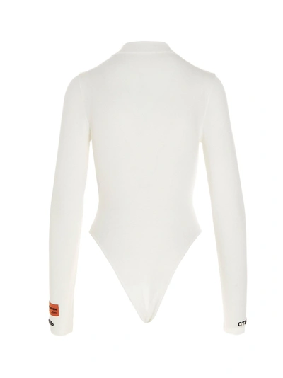 Shop Heron Preston Women's White Viscose Bodysuit