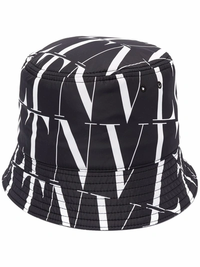Shop Valentino Men's Black Polyamide Hat
