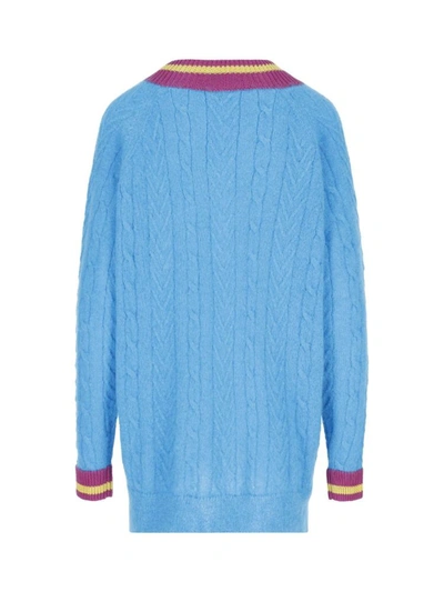 Shop Etro Women's Light Blue Wool Sweater