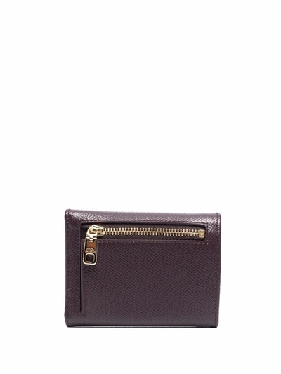 Shop Dolce E Gabbana Women's Burgundy Leather Card Holder