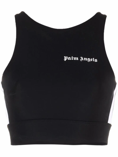 Shop Palm Angels Women's Black Polyamide Top