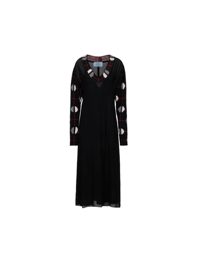 Shop Prada Women's Black Other Materials Dress