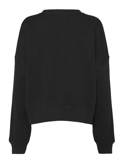Shop Adidas Originals Adidas Women's Black Cotton Sweatshirt