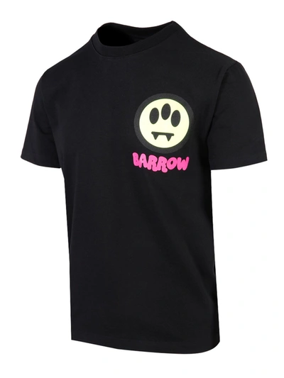 Shop Barrow Men's Black Cotton T-shirt