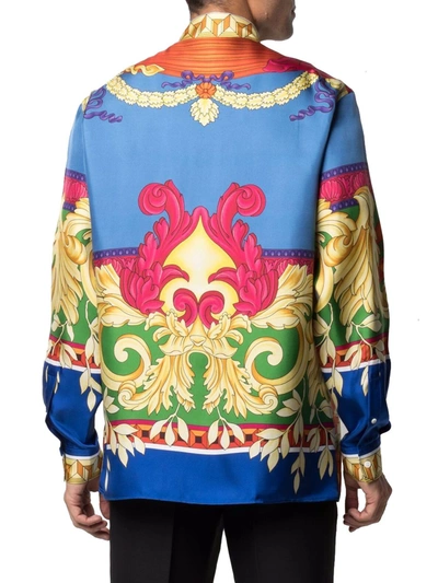 Shop Versace Men's Multicolor Silk Shirt