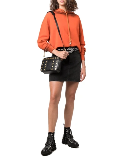 Shop Love Moschino Women's Black Polyurethane Shoulder Bag