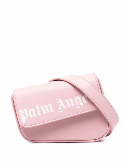 Shop Palm Angels Women's Pink Leather Belt Bag