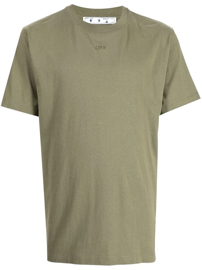 Shop Off-white Men's Green Other Materials T-shirt