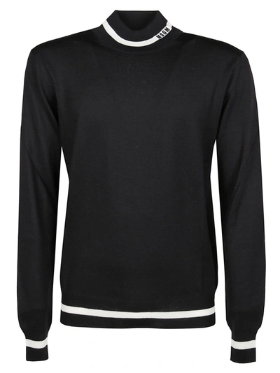 Shop Msgm Men's Black Other Materials Sweater