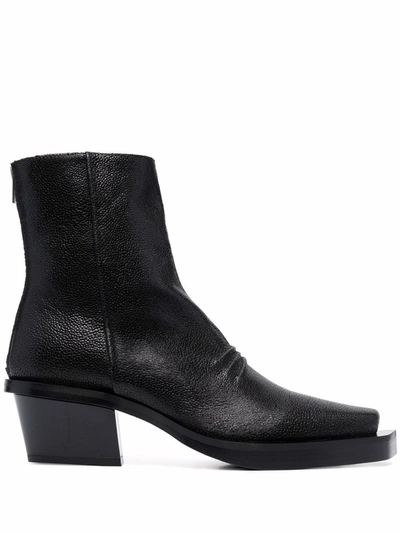 Shop Alyx Men's Black Leather Ankle Boots