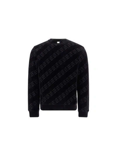 Shop Fendi Men's Black Other Materials Sweatshirt