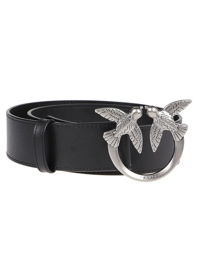 Shop Pinko Women's Black Leather Belt