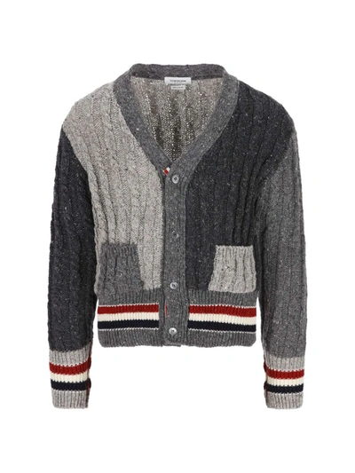 Shop Thom Browne Men's Grey Other Materials Cardigan