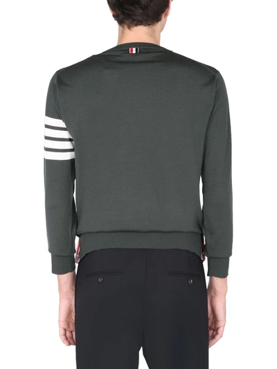 Shop Thom Browne Men's Green Other Materials Sweater