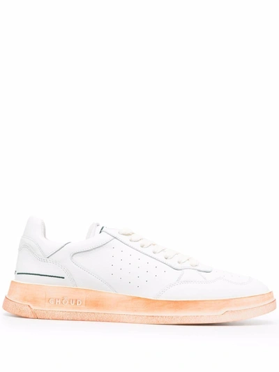 Shop Ghoud Men's White Leather Sneakers