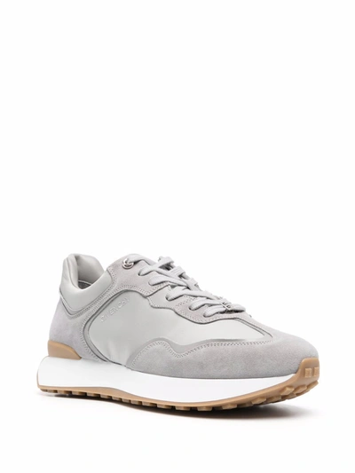 Shop Givenchy Men's Grey Leather Sneakers