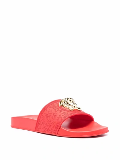 Shop Versace Women's Red Polyurethane Sandals