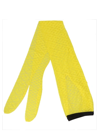 Shop Versace Women's Yellow Other Materials Socks