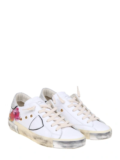 Shop Philippe Model Women's White Leather Sneakers