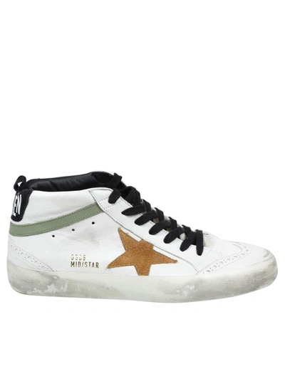 Shop Golden Goose Men's White Leather Hi Top Sneakers