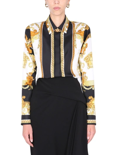 Shop Versace Women's Black Silk Shirt