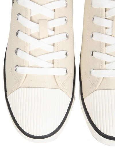 Shop Isabel Marant Men's Beige Cotton Sneakers