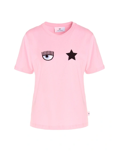 Shop Chiara Ferragni Women's Pink Other Materials T-shirt