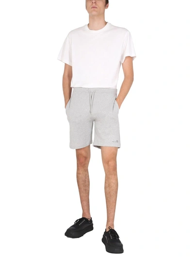 Shop A.p.c. Men's Grey Cotton Shorts