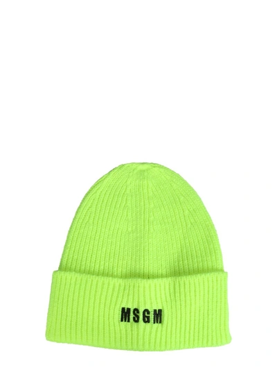 Shop Msgm Men's Yellow Other Materials Hat