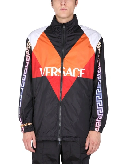 Shop Versace Men's Multicolor Other Materials Outerwear Jacket