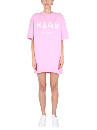 Shop Msgm Women's Pink Other Materials Dress