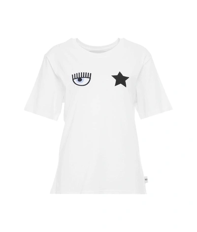 Shop Chiara Ferragni Women's White Other Materials T-shirt