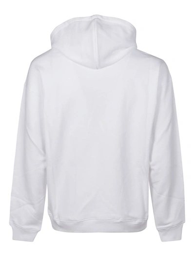 Moschino Logo-print Cotton Hoodie In White