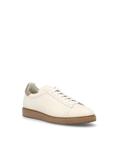 Shop Brunello Cucinelli Men's Light Blue Other Materials Sneakers