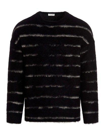 Shop Saint Laurent Men's Black Other Materials Sweater